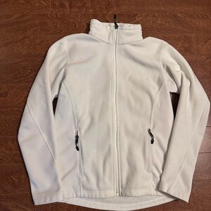 Nike Women's White Full-Zip Fleece Jacket